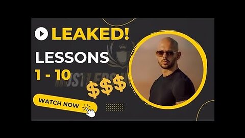 Hustlers University Lessons | first video | Andrew Tate #finance