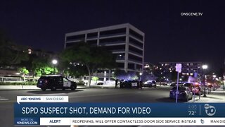 SDPD suspect shot, demand for video