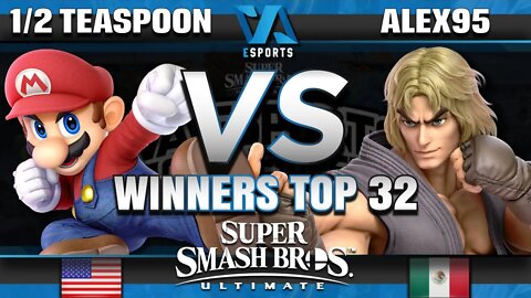 1/2 Teaspoon (Mario) vs Alex95 (Ken) - Ultimate Top 32 - VA Esports Online Open