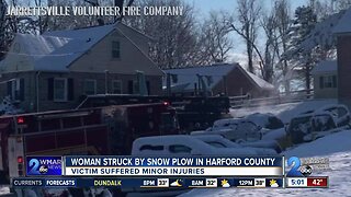 Woman struck by snow plow in Harford County