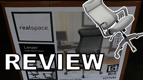 Realspace Lenzer Mesh High Back Task Chair review and assembly Office Depot Office Max