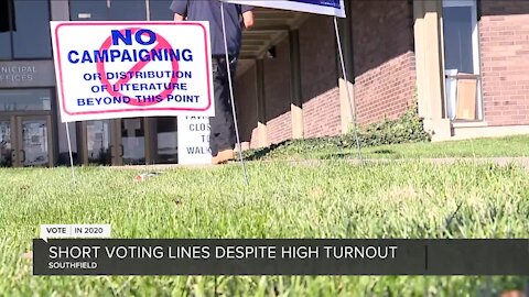 Short voting lines despite high turnout