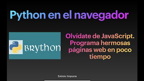 Python en el Navegador | Brython tutorial desde cero