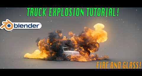 Blender 3d Explosion tutorial: Dynamic truck explosion Ft. KHAOS add-on