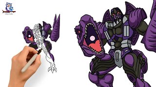 How to Draw Megatron Transformers Beast Wars - Art Tutorial