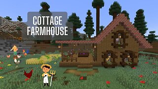 How To Build A Cute Cottage Farmhouse Home | Minecraft