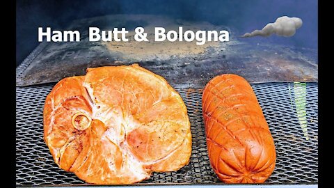 Ham Butt And Whole Bologna On The Homemade BBQ (Gunnah)