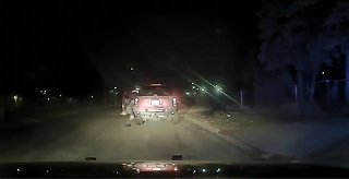 Dashcam video of suspects fleeing police