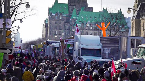 Truck Convoy Ottawa ( Full Weekend Protest ) Part 1