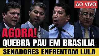 🇧🇷🔴AGORA! QUEBRA PAU EM BRASILIA SENADORES ENFRENTAM LULA