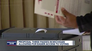 Proposal 3 passes in Michigan allowing for easier access to voting