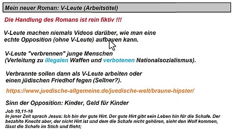 Mein neuer Roman: Opposition ohne V-Männer (Arbeitstitel)