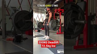 200kg Deadlift at 72.5kg bodyweight #shorts #youtubeshorts