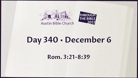 Through the Bible 2022 (Day 340)