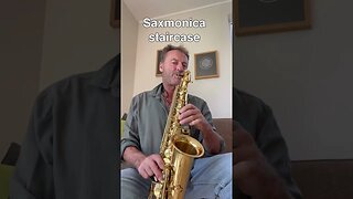 Saxmonica staircase #musiclessons #saxophone #music #saxophonemusic