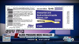 Blood Pressure Medication Recall: Irbesartan