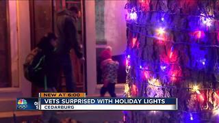 Two local veterans surprised with free holiday Christmas decorations