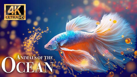 Океанические животные 4k - Красивый фильм о животных с успокаивающей музыкой