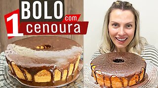 APENAS 1 CENOURA! APRENDA A FAZER UM BOLO DE CENOURA DELICIOSO.