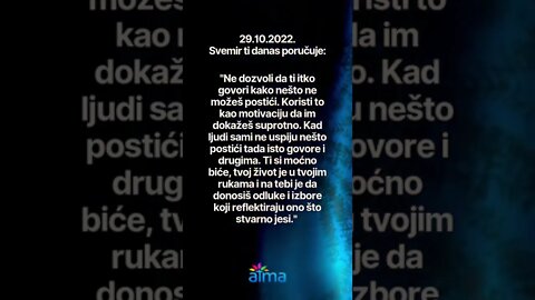 Poruka Svemira 29.10.2022. 💙 ATMA