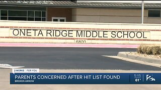 Parents Concerned After Hit List Found