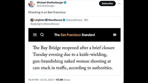 Michael Shellenberger - Here’s she is shooting at people in the middle of the freeway, SF