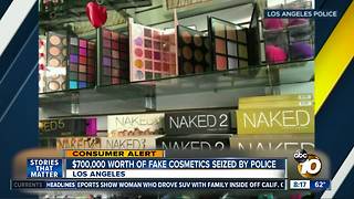 Tainted fake cosmetics