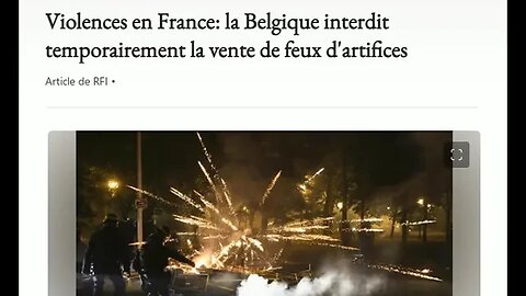 Violences en France: la Belgique interdit temporairement la vente de feux d'artifices