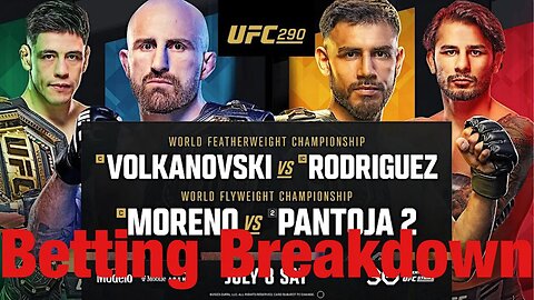 UFC 290 Volkanovski Vs Rodriguez Betting Breakdown!