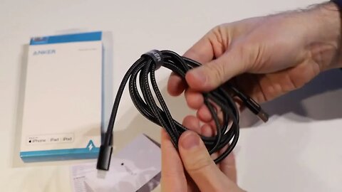 Anker 6ft Black Premium Double Braided USB to Lightning Charge Cable Unboxing