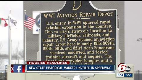 Historic marker will toast Speedway's role in WWI aviation