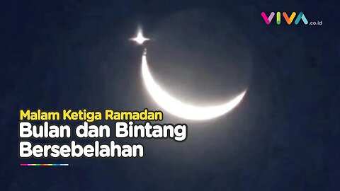 Penyebab Bulan dan Bintang Berdekatan yang Hiasi Langit Medan