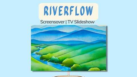Create a Flowing River in Your Home 🕊️🤗 Screensaver @tvasart #abstractart #wallart #slideshow #art