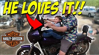 4 Year Old Finds His Love for Harley Davidson Motorcycles