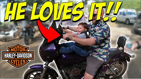 4 Year Old Finds His Love for Harley Davidson Motorcycles