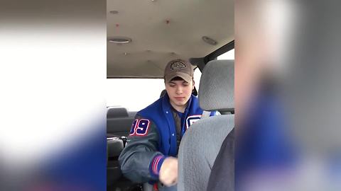 Hilarious Teen Boy Thinks He's Eating A Cherry