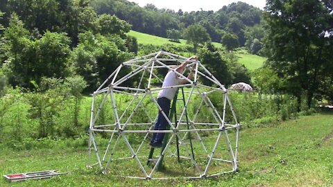 Geodesic Dome Construction for a 2v Geodesic Silo Dome