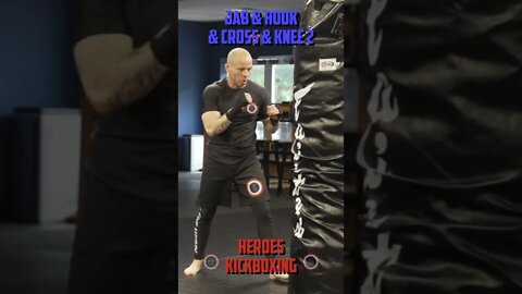 Heroes Training Center | Kickboxing & MMA "How To Double Up" Jab & Hook & Cross & Knee 2 | #Shorts