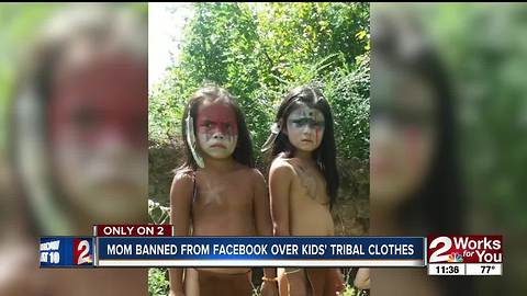 Mom banned from Facebook for posting photo of kids in traditional Native American clothing