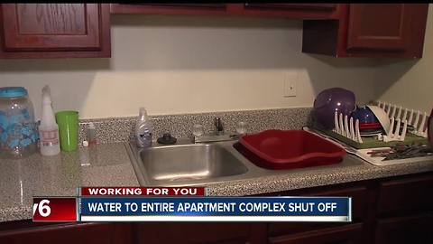 Water shut off at Indy east side apartment complex