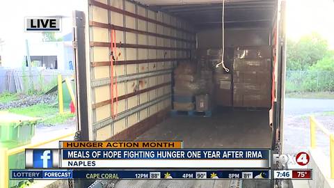 Meals of Hope fighting for hunger one year after Hurricane Irma