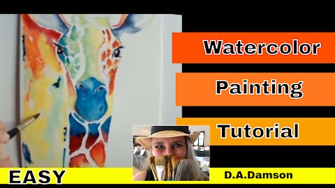 Watercolor Painting Tutorial Easy Giraffe