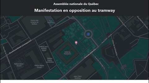 Manifestation contre le tramway à Québec (jeudi 9 juin) devant l'Assemblée nationale
