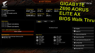 GIGABYTE Z690 AORUS ELITE AX BIOS Walk Thru