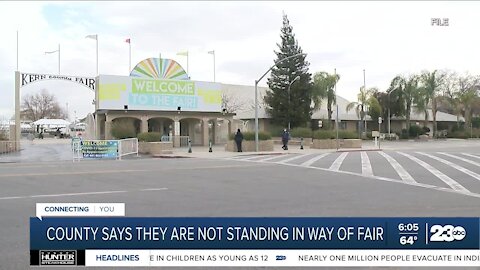 County says they are not standing in way of fair