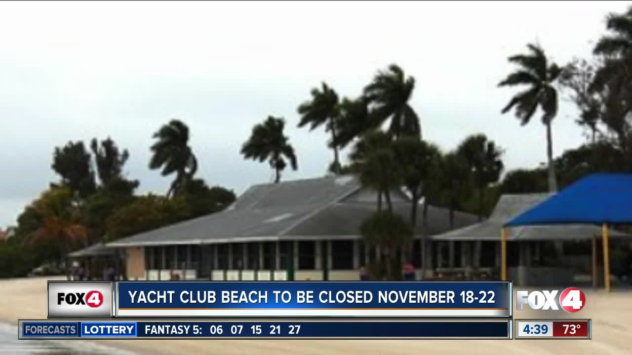 Yacht Club Beaach in Cape Coral to close November 18-22