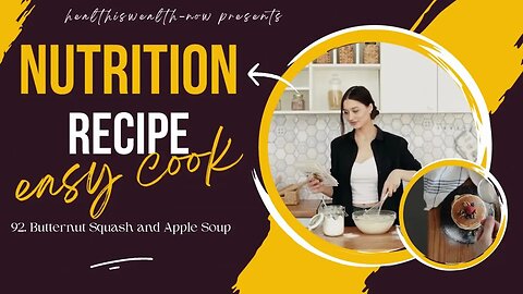 How to make Healthy and Nutrition Recipe l Butternut Squash and Apple Soup #food #health #fitnes
