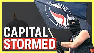 'Heavily Armed' ANTIFA Rioters Stormed Oregon Capital; 3 Arrested; Communist Origins | Facts Matter