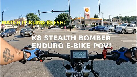 K8 STEALTH BOMBER ENDURO EBIKE : ALMOST CRASHED 4x! CRAZY CHICAGO RIDE ALONG 4K POV! (GOPRO HERO 10)
