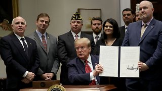 President Trump Signs Executive Order To Prevent Veteran Suicide